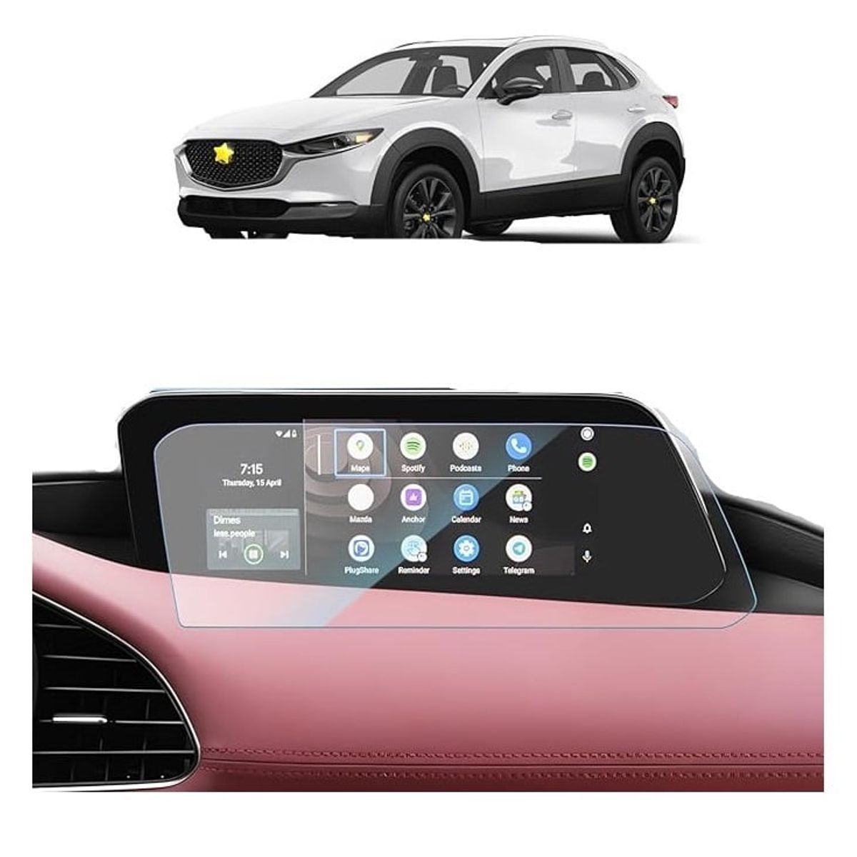 GENERICO - accesorios mazda cx30 protector de pantalla vidrio templado