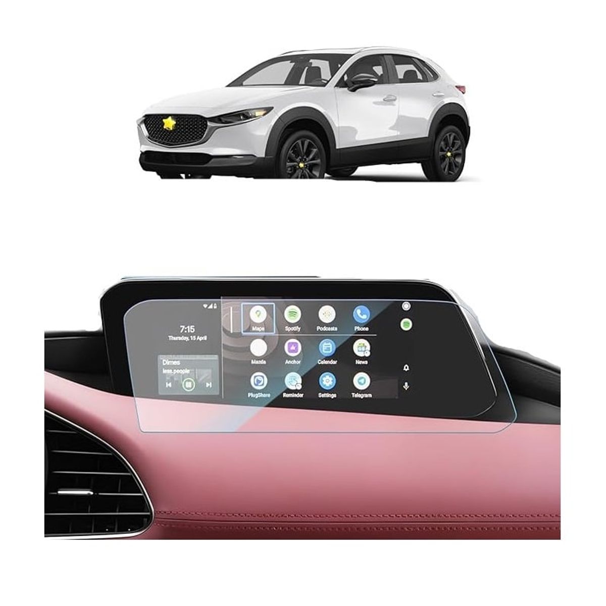 GENERICO - accesorios mazda cx30 protector de pantalla vidrio templado