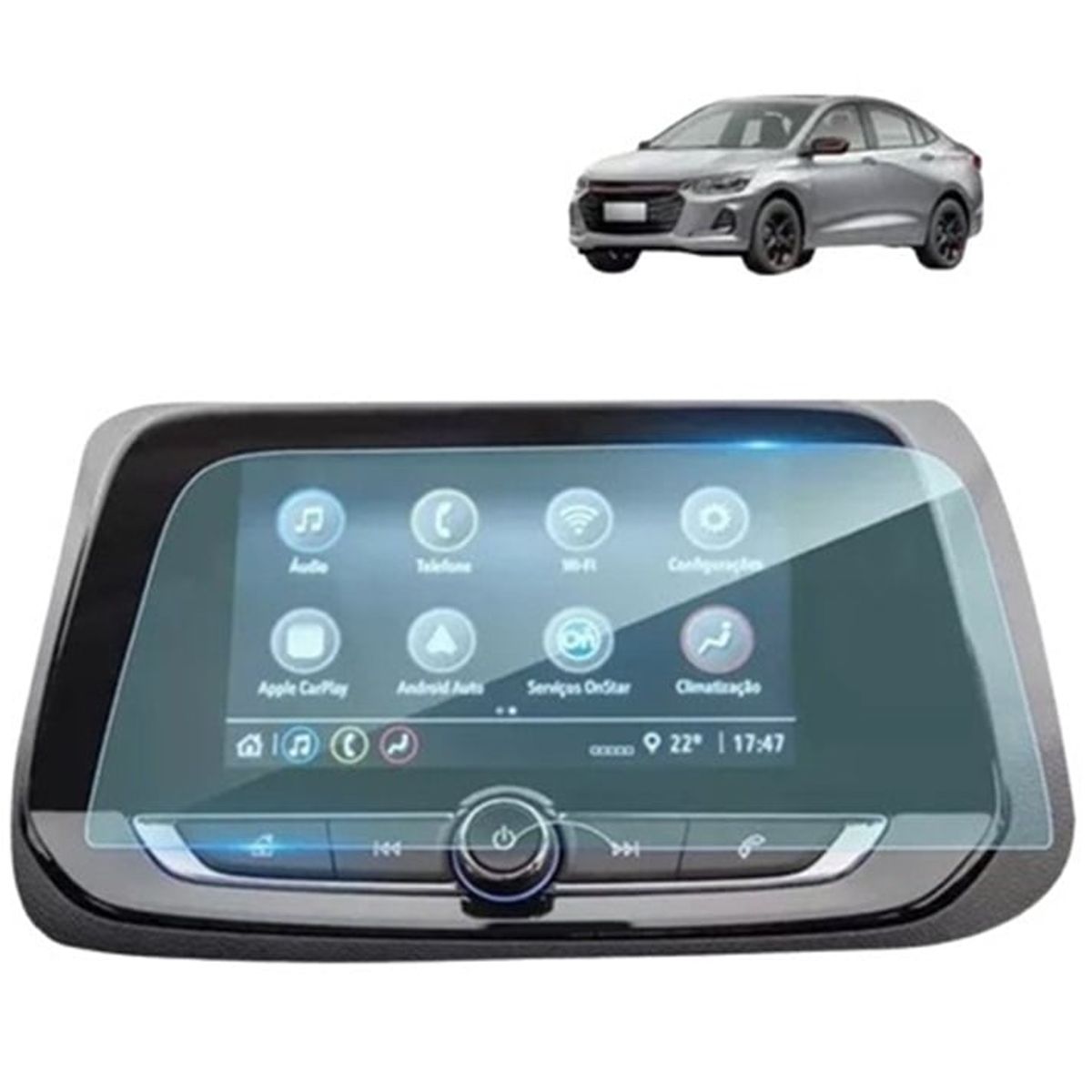 GENERICO - accesorios chevrolet onix protector de pantalla vidrio 2021+