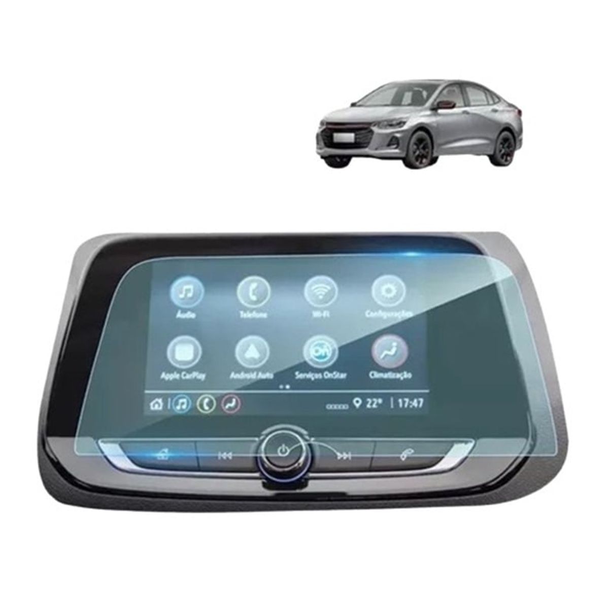 GENERICO - accesorios chevrolet onix protector de pantalla vidrio 2021+