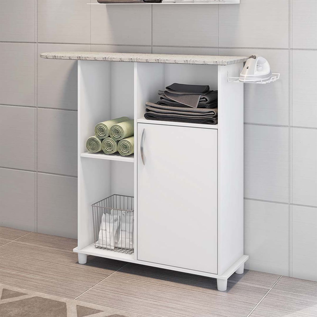 MULTIMUEBLES - MESA DE PLANCHAR FLORENCE BLANCO