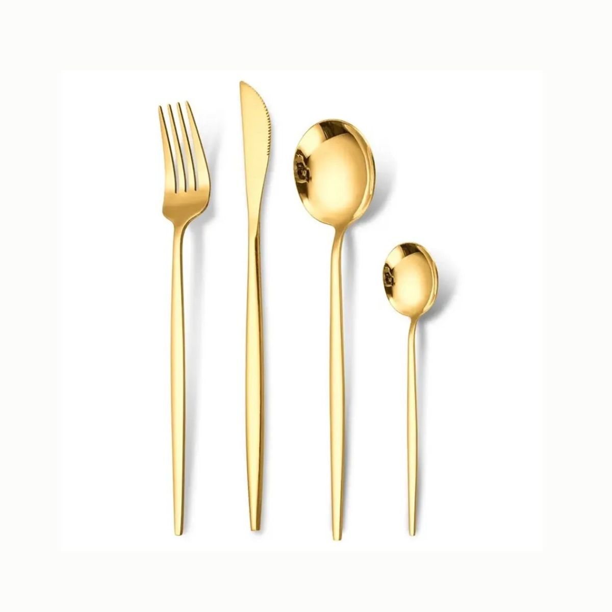 KIDSHOP - Juego De Cubiertos Crn Set Seúl 24 Piezas GOLDEN-R