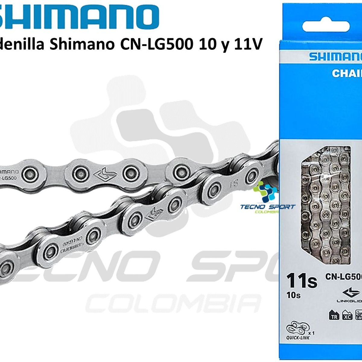SHIMANO - Cadenilla Bicicleta Shimano 11v Lg500 Cadena Mtb Ruta