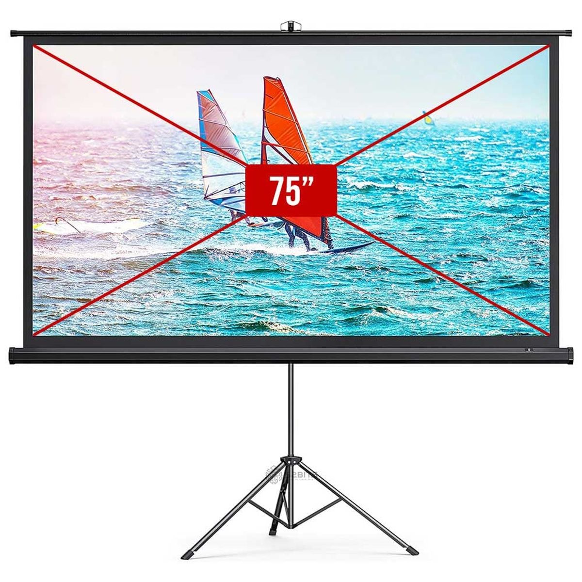 ONE PIXEL - Telon Pantalla Para Proyección 75 Pulgadas + Tripode