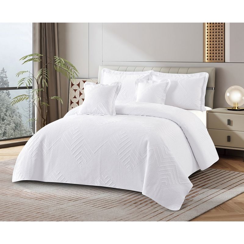 REALTEX - Colcha Real Tex Velvet Unicolor Blanco – 8005