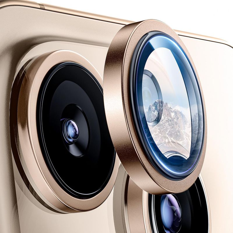 GENERICO - Vidrio set aros de cámara lente para iPhone 16 Plus
