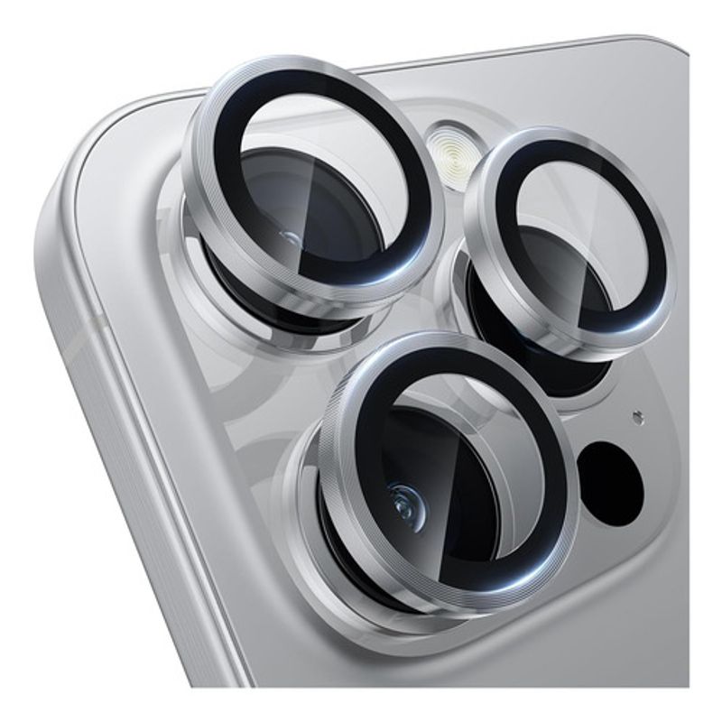 GENERICO - Vidrio set aros de cámara lente para iPhone 16 Plus