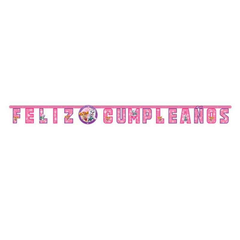 SEMPERTEX - Letrero de Feliz Cumpleaños Paw Patrol Niña 19M - Sempertex