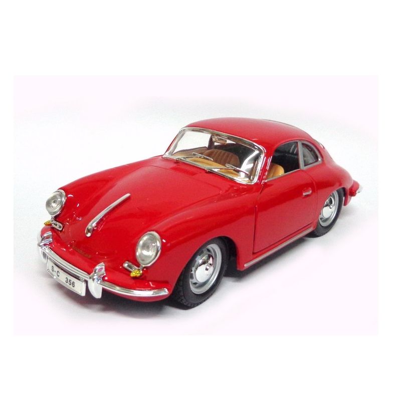 BURAGO - PORSCHE 356B COUPE 1961 ROJO