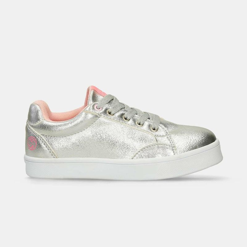 BUBBLE GUMMERS - Tenis Infantil Para Niña Bubblegummers Plateado Saori