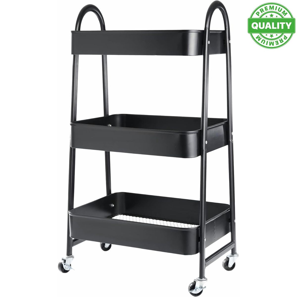 ONE PIXEL - Carrito Organizador Con Ruedas Metalico 3 Niveles One Pixel