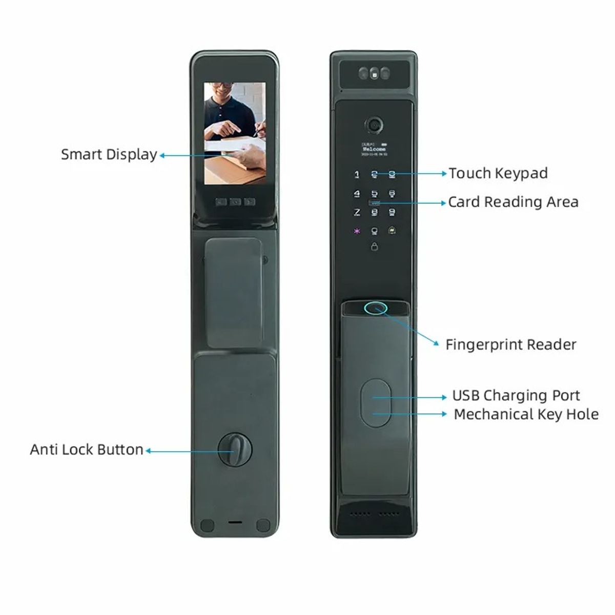 GENERICO - Cerradura inteligente Reconocimiento facial 3D