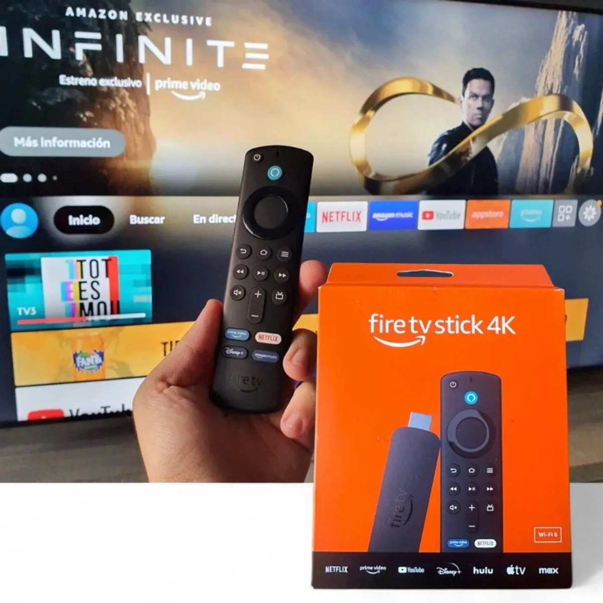 AMAZON - Amazon Fire Tv 4k Versión Premium Wi-fi 60 Control De Voz
