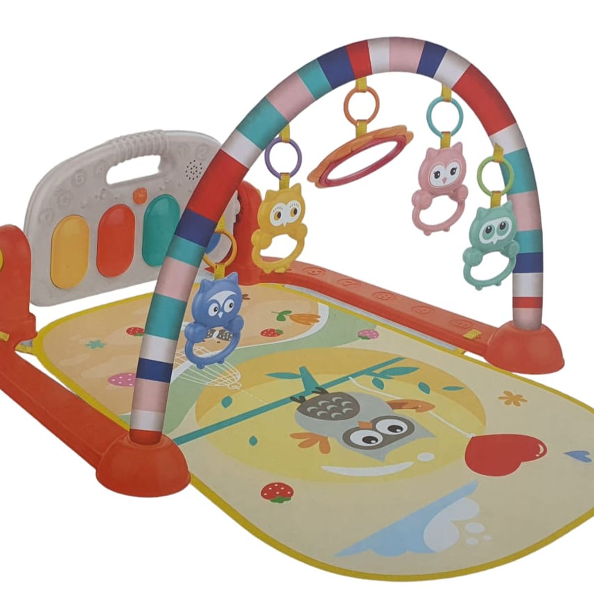 GENERICO - GIMNASIO TAPETE PIANO MUSICAL DISEÑO BUHO ESTIMULA BEBES