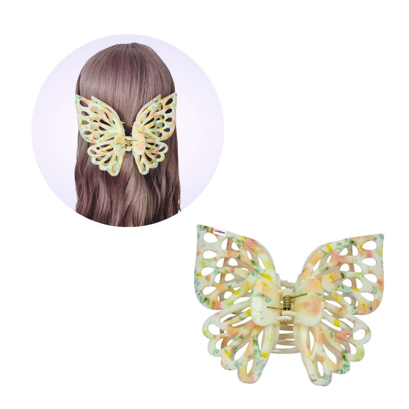 GENERICO - Maxi Pinza Gancho Caimán Mariposa Bohemia Para Cabello