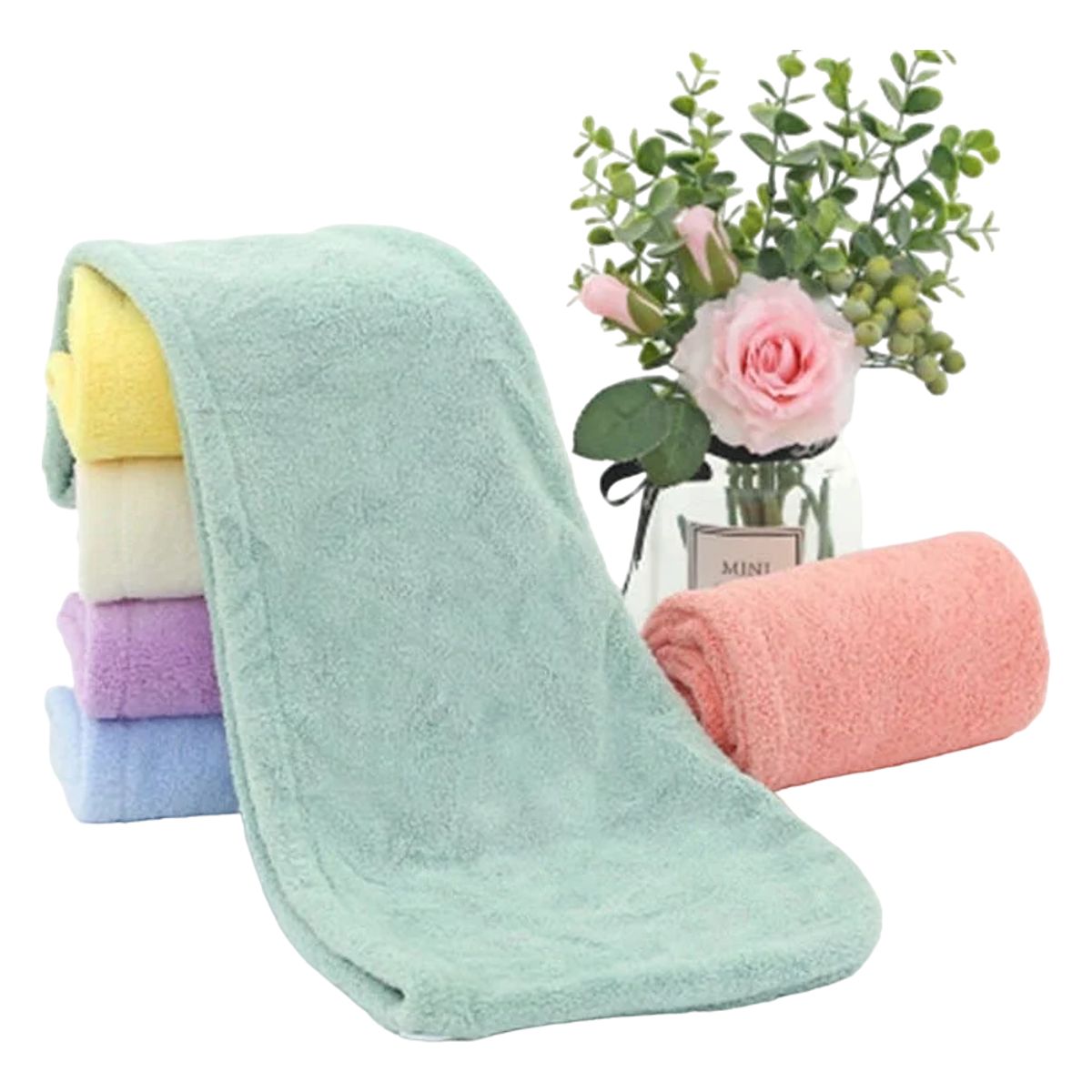 GENERICO - Toalla Cabello Microfibra Protección Antifrizz Turbante Pelo