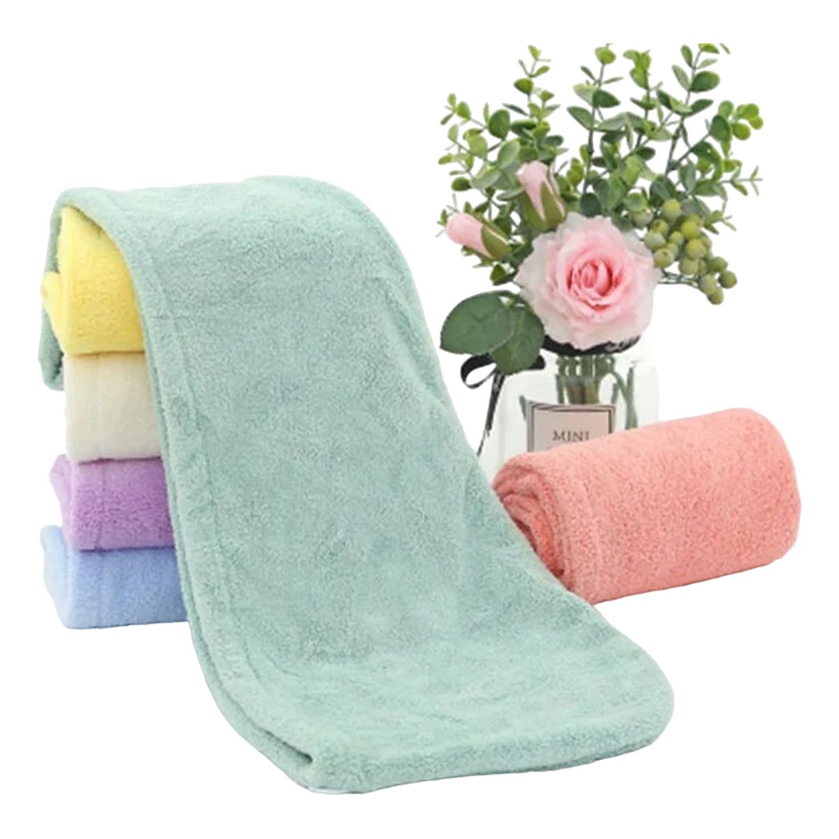 GENERICO - Toalla Cabello Microfibra Protección Antifrizz Turbante Pelo