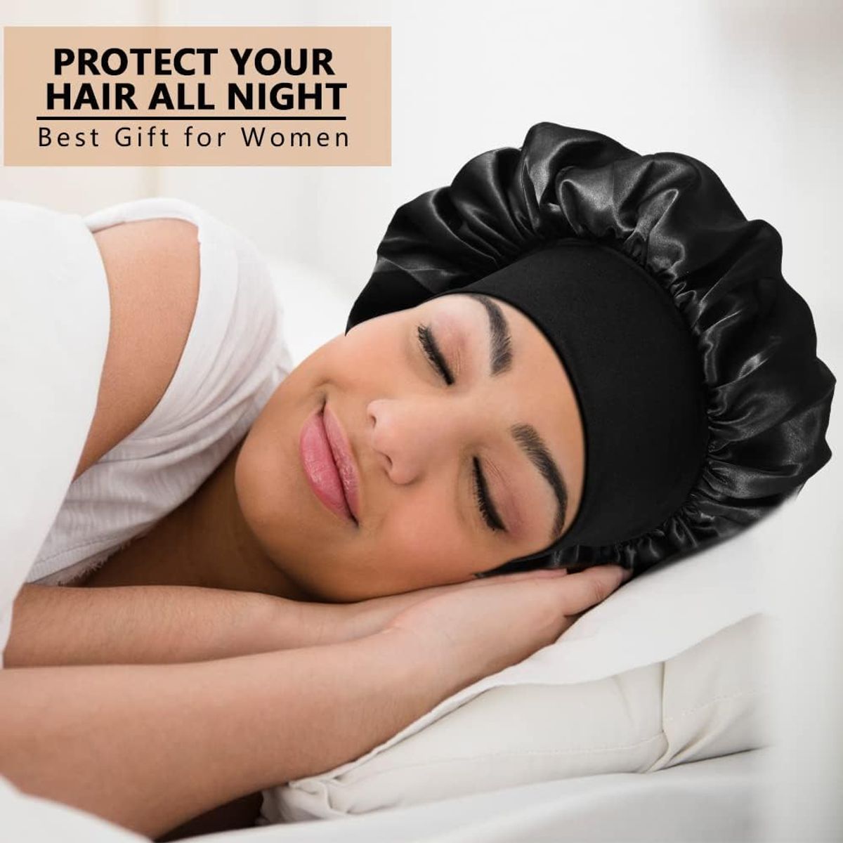 GENERICO - Gorro Satín Protector Cabello Pelo Dormir Frizz Transpirable