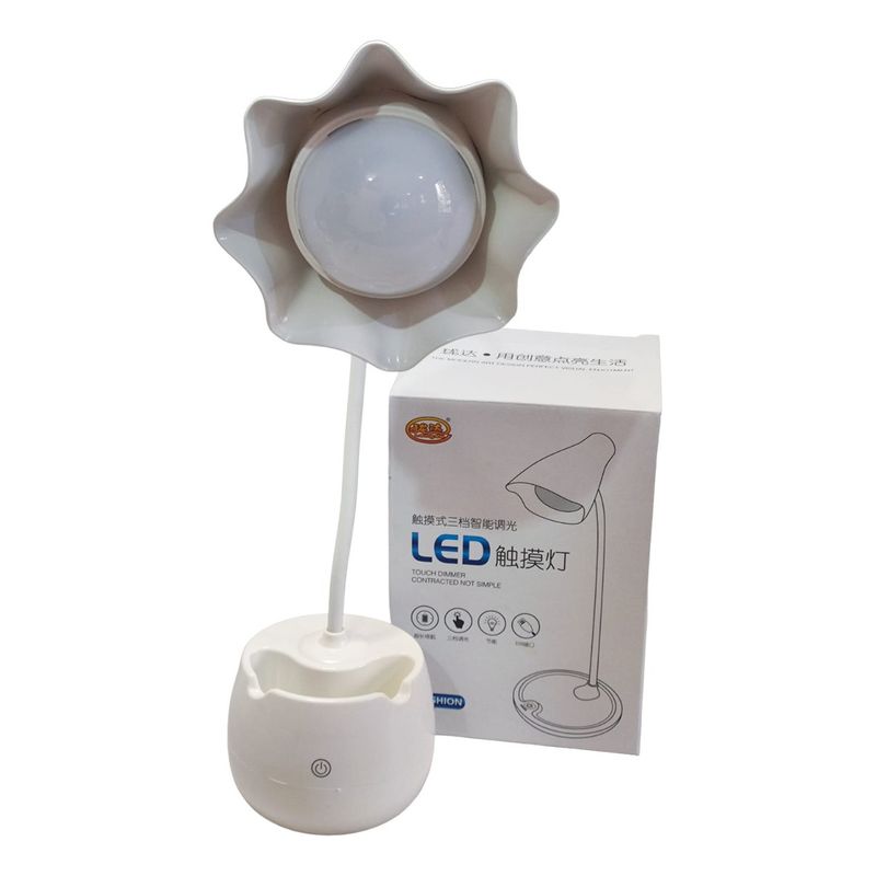 GENERICO - Lampara Led Recargable Escritorio Cuello Flexible Tactil
