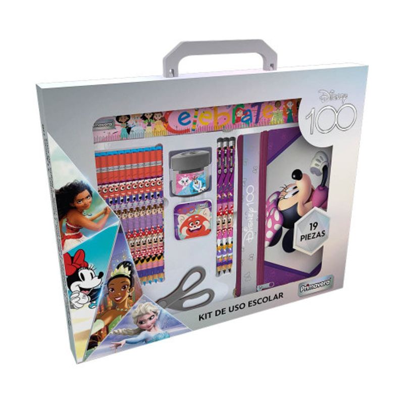 PRIMAVERA - Kit de Uso Escolar Disney 100 Minnie - 20 Piezas