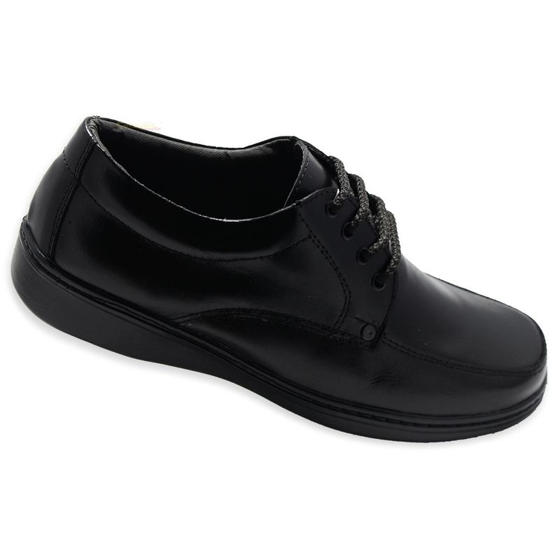 GENERICO - Zapato Colegial Cuero Amarrar Niño