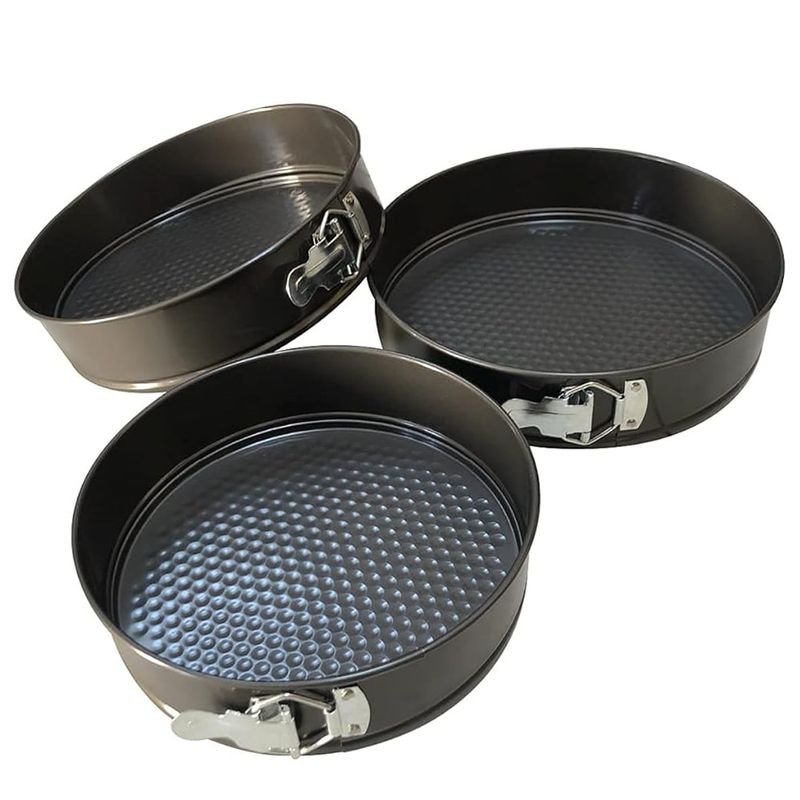 DANKI - Set Molde Hornear x3 Redondos Desmontables Recipientes Pasteleria