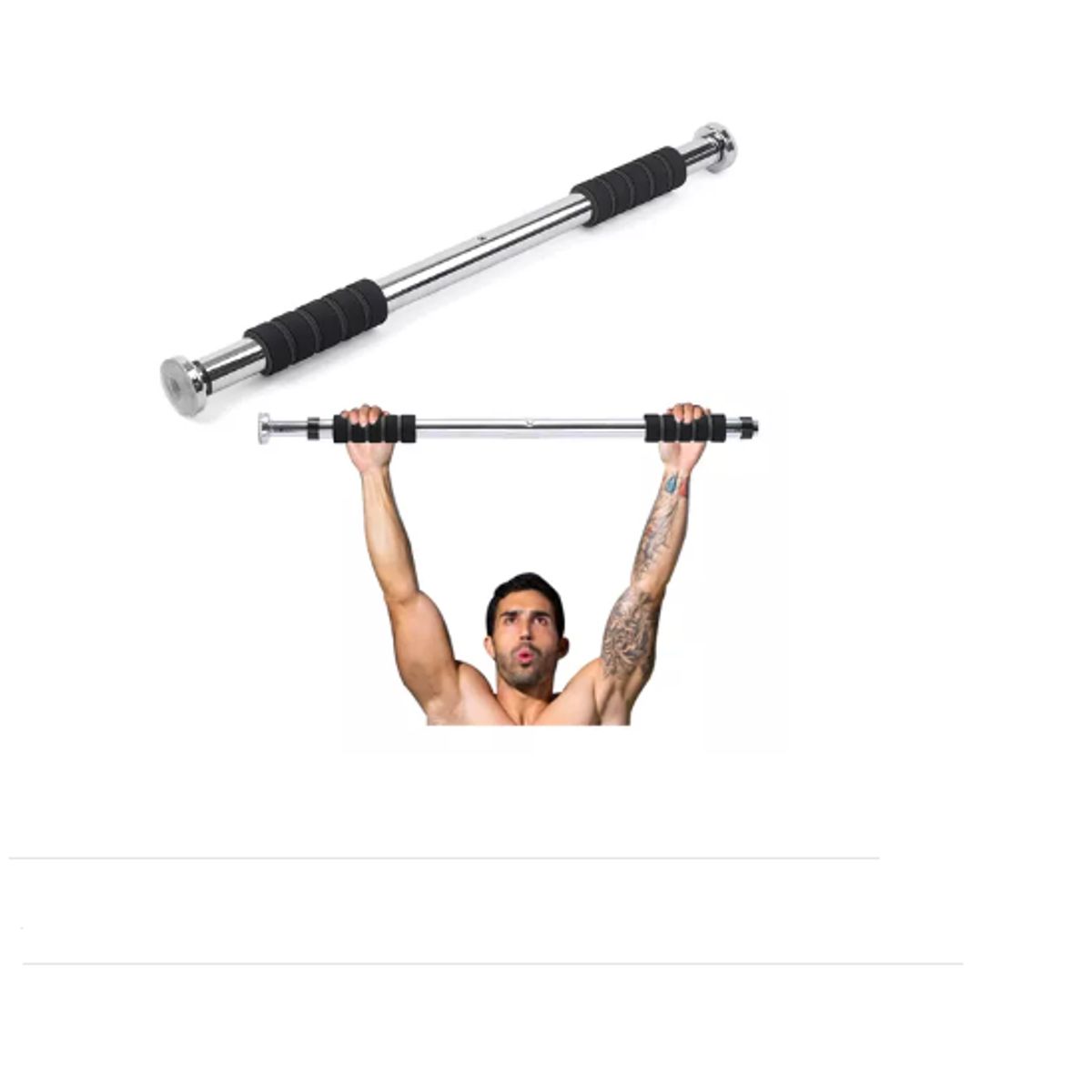 GENERICO - Barra horizontal para ejercicios ajustable 60-100cm