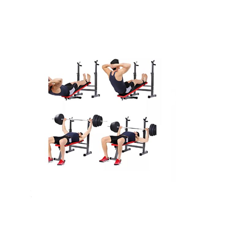 GENERICO - Banco plano declinable 3 niveles con rack ajustable