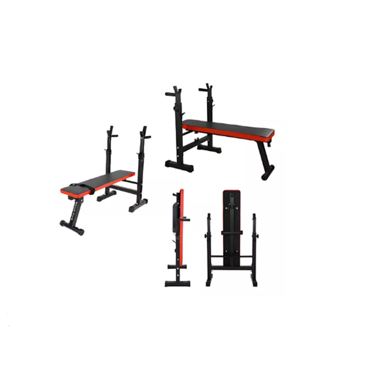 GENERICO - Banco plano declinable 3 niveles con rack ajustable