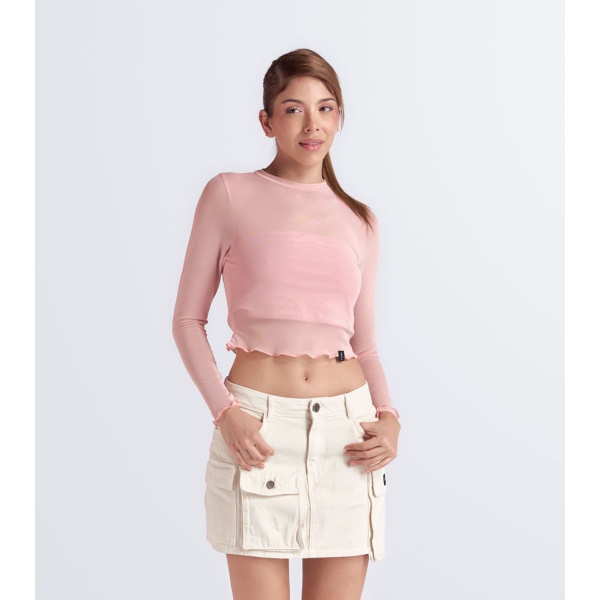 TYPER - Blusa Para Mujer Slim En Mesh Typer