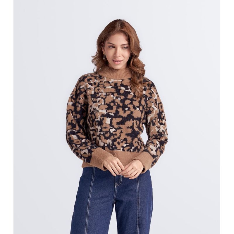DEREK - Buzo Para Mujer Tejido Animal Print Derek