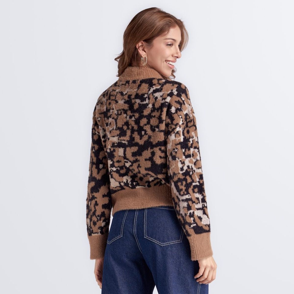 DEREK - Buzo Para Mujer Tejido Animal Print Derek