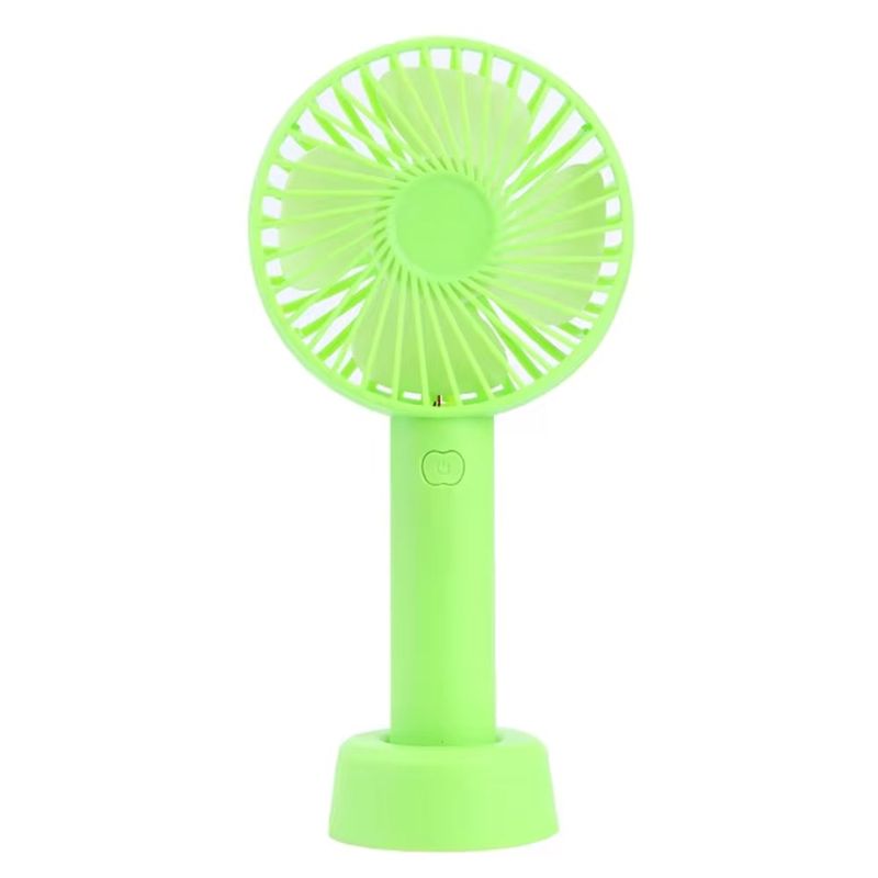 DANKI - Ventilador Mini Recargable Usb 5v Portátil Mesa Soporte Batería Verde