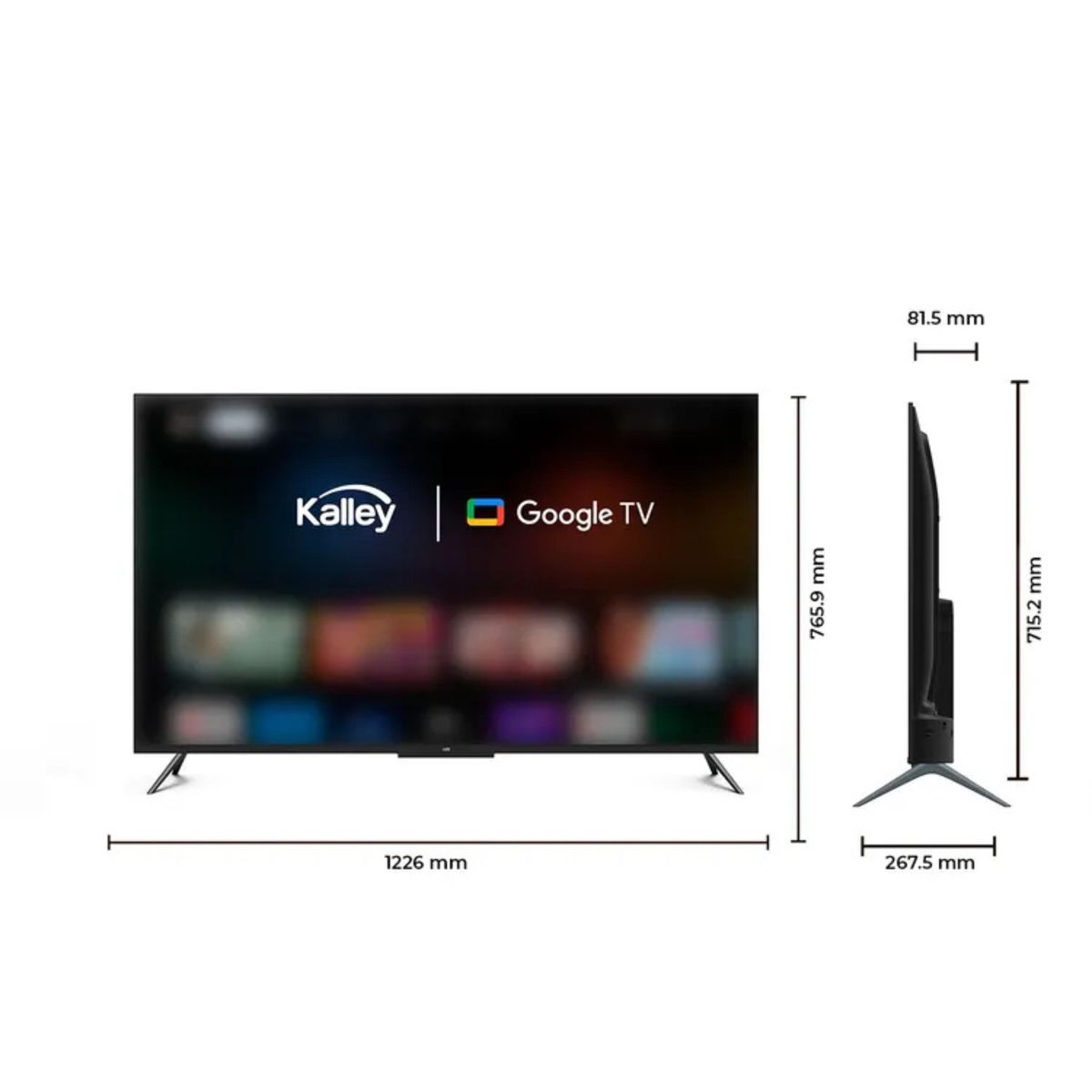 KALLEY - Televisor Kalley 55"  GTV55UHDQV2 4K-UHD QLED Google Tv