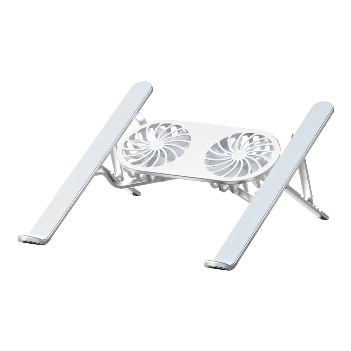 GENERICO - Soporte Ergonomico Aluminio Para Pc Tablet Doble Ventilador