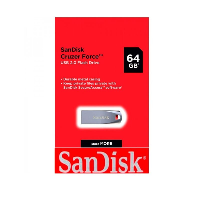 SANDISK - Memoria USB Sandisk cruzer force 64GB