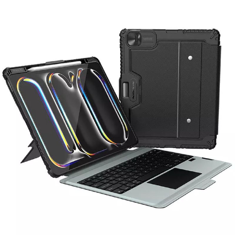 NILLKIN - Estuche y Teclado Compatible con iPad Air 13 (2024), Pro 12.9 Nillkin