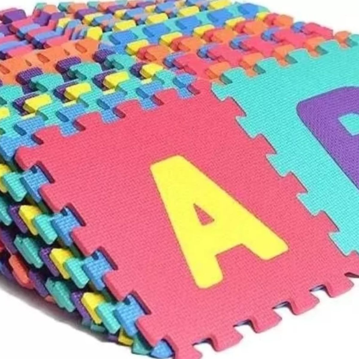 GENERICO - TAPETE FOAMY ABC 26 PIEZAS + FOAMY 0 AL 9 ROMPECABEZAS NIÑOS