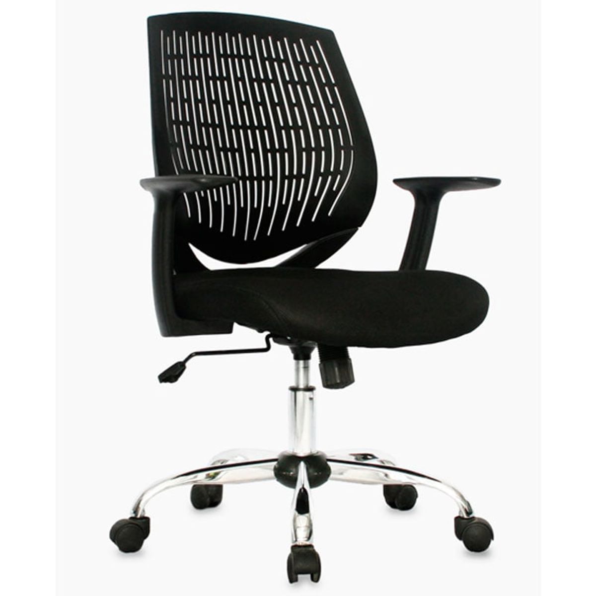 GENERICO - Silla De Escritorio Suiza Ejecutiva Negra Brazos Fijos - Mobili shop