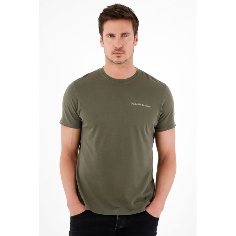 TENNIS - Camiseta verde con efecto overdye para hombre