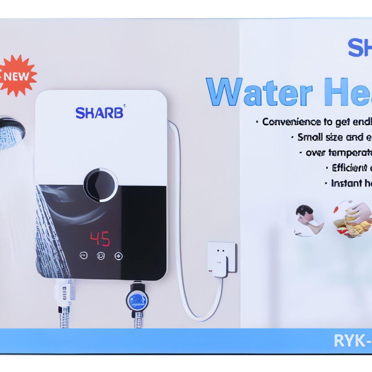 GENERICO - Calentador Eléctrico Ducha Instantáneo Sin Tanque Portátil