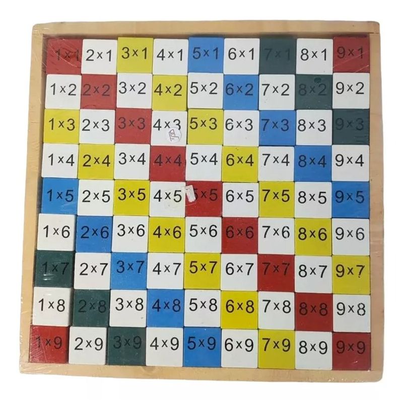 GENERICO - Juego Tablas Multiplicar Didáctico Madera Aprendizaje Niños
