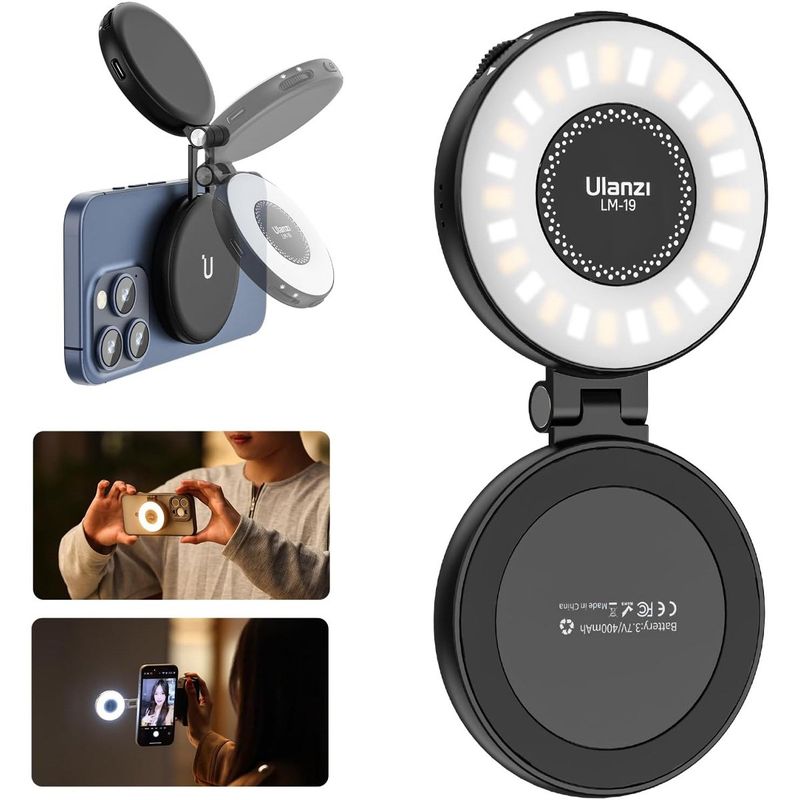 ULANZI - Aro De Luz Magnético Para Celular Ulanzi LM19 Led Magsafe