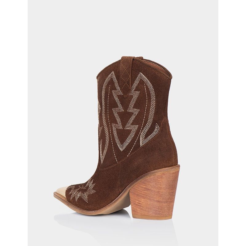 STIVALI - Bota Texana Wonder Gamuza Caramelo