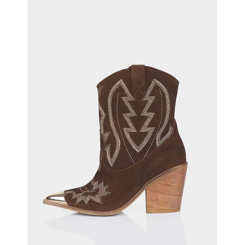 STIVALI - Bota Texana Wonder Gamuza Caramelo