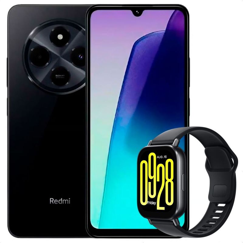 XIAOMI - Celular Xiaomi Redmi 14C 128GB /4GB Blk + Watch 5 Active Blk