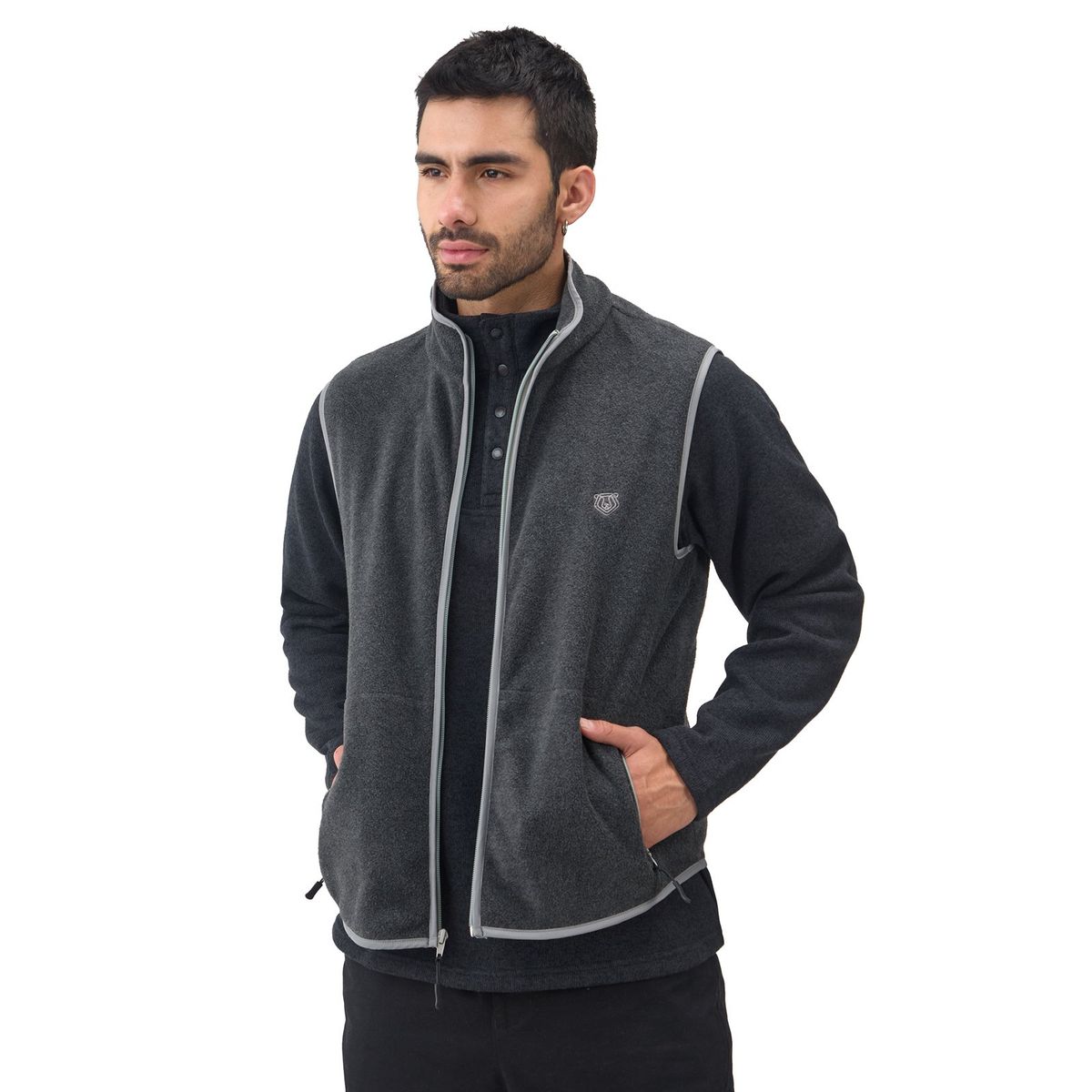 SANTANA - Chaleco Térmico Hombre Laguna de Tota Gris Oscuro