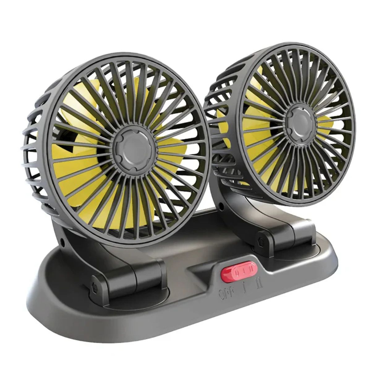 GENERICO - Ventilador Doble Cabeza Giratorio para Coche