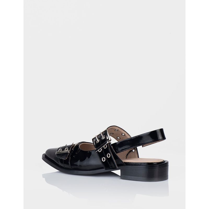 STIVALI - Zapato Slingback Stefania Charol Negro