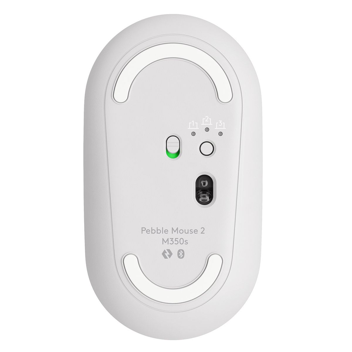 LOGITECH - Mouse Logitech Pebble M350s Inalámbrico Bluetooth Usb Blanco